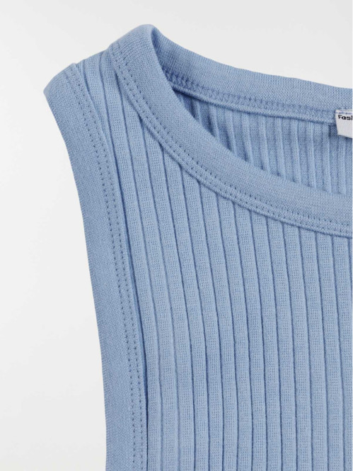 Débardeur côtelé fille (XXS-M)