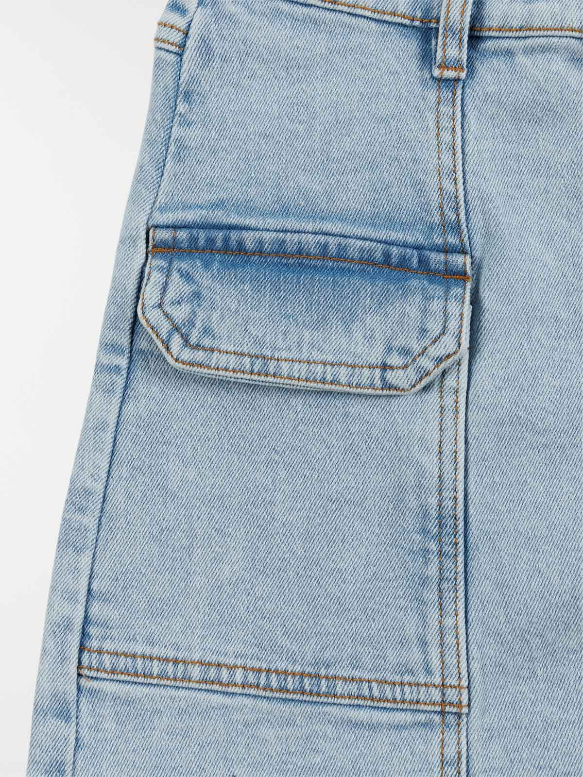 Jupe cargo en jean fille (XXS-M)