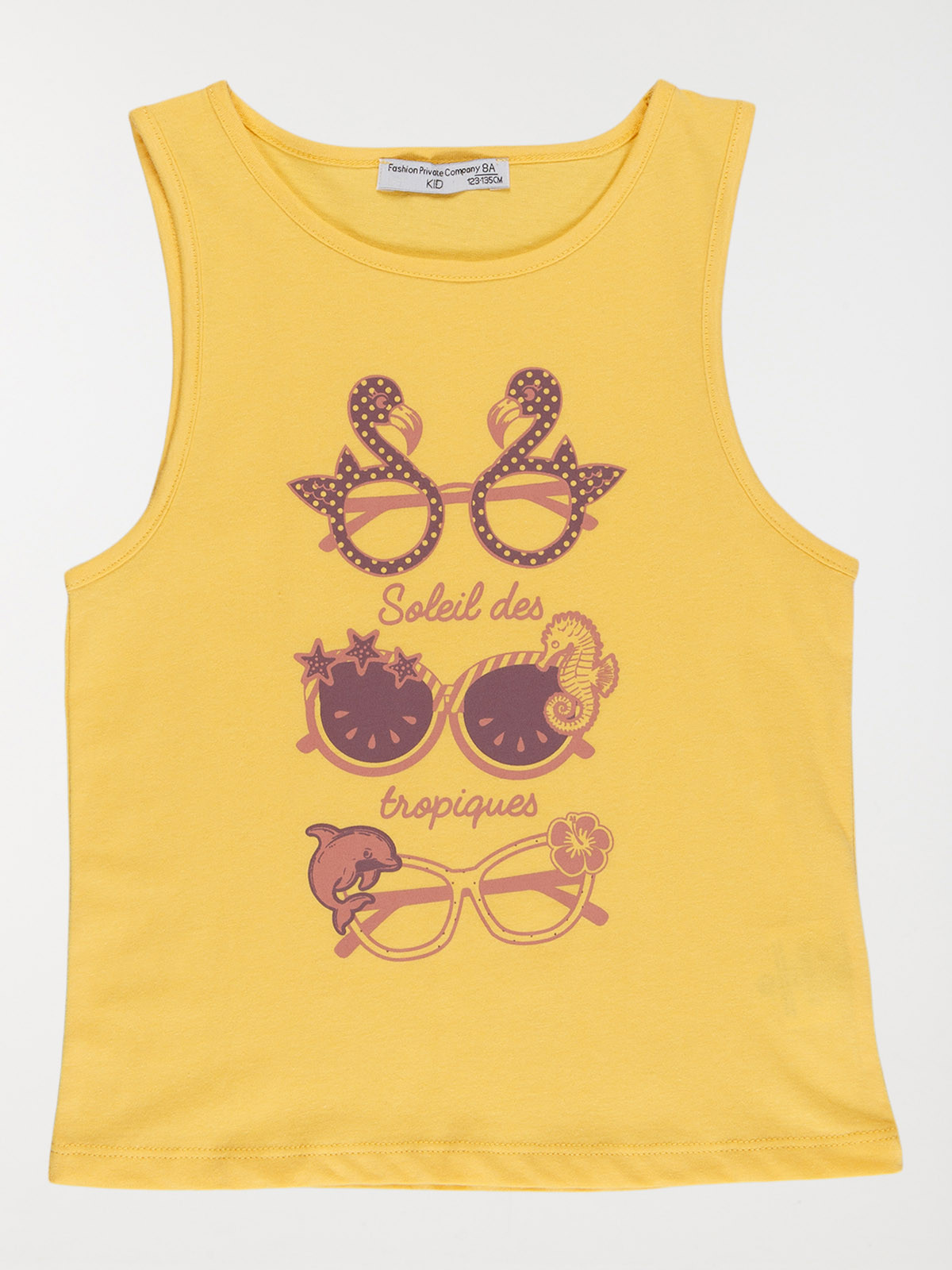 Débardeur motifs lunettes fille (3-12A)