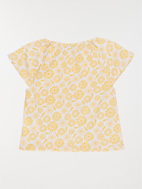 Tee-shirt blanc fleuri fille (3-12A) Tee-shirt blanc fleuri fille (3-12A)