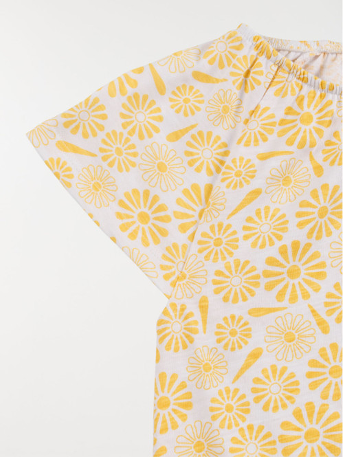 Tee-shirt blanc fleuri fille (3-12A) Tee-shirt blanc fleuri fille (3-12A)