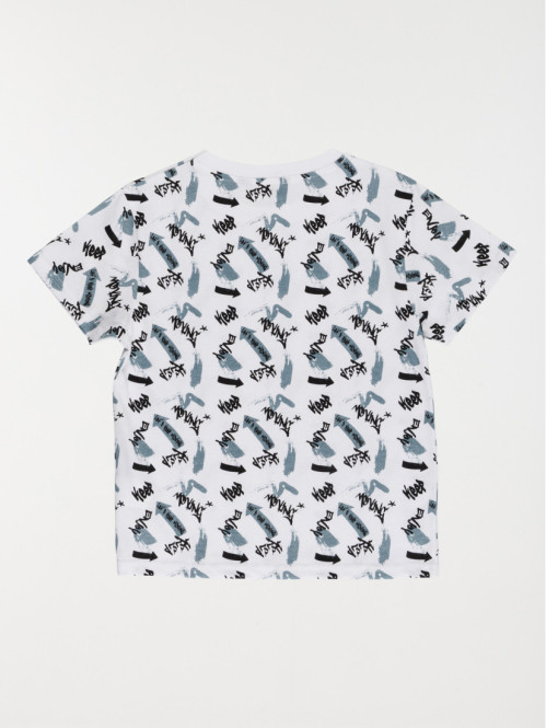 Tee-shirt blanc imprimé...