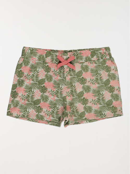 Short imprimé feuillage fille (3-12A)