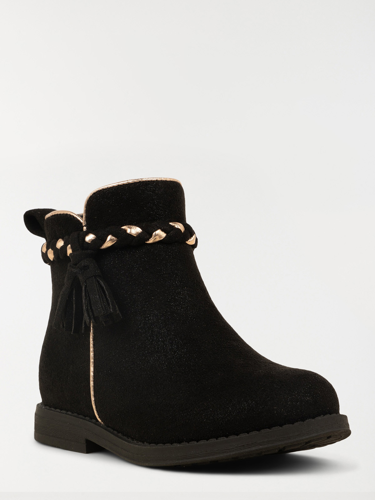 Bottines noires suédines fille (31-36)