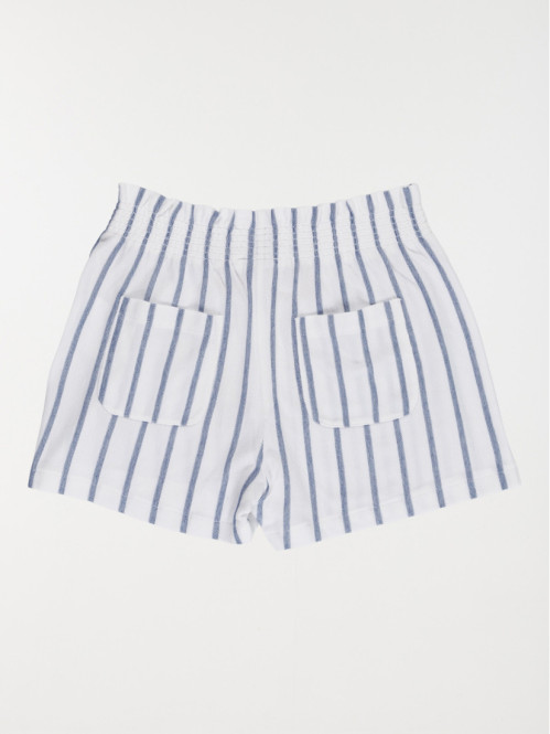 Short fille à rayures (3-12A)