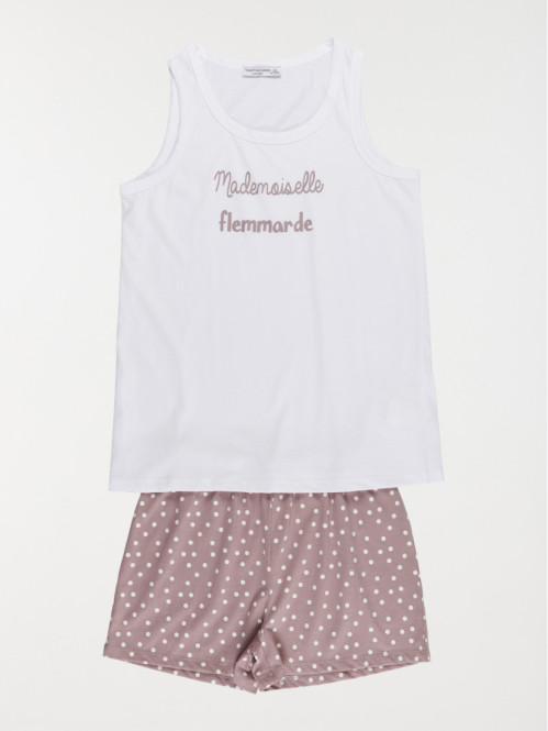 Pyjashort message fille (XXS-M)