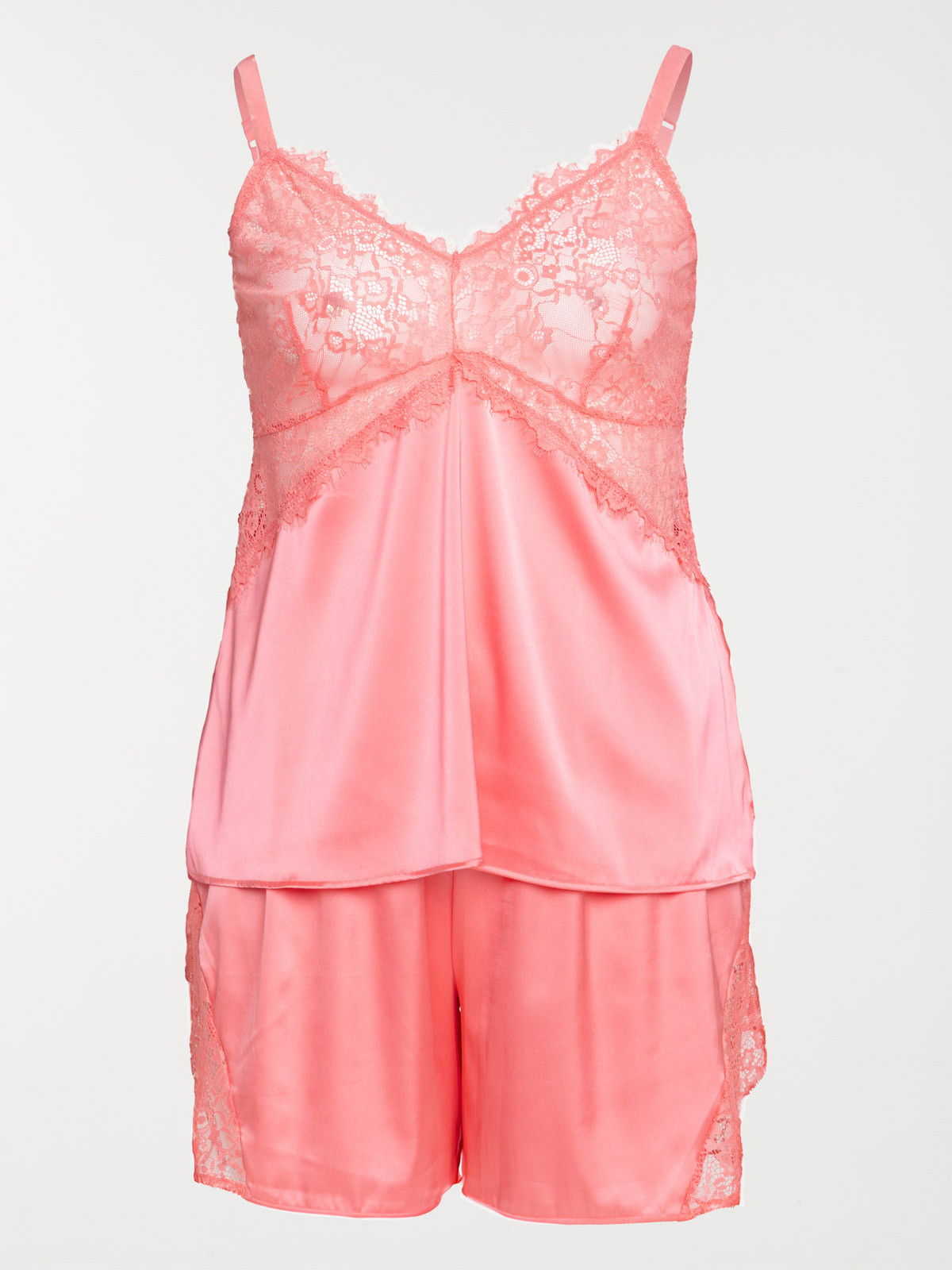 Pyjashort satin grande taille femme