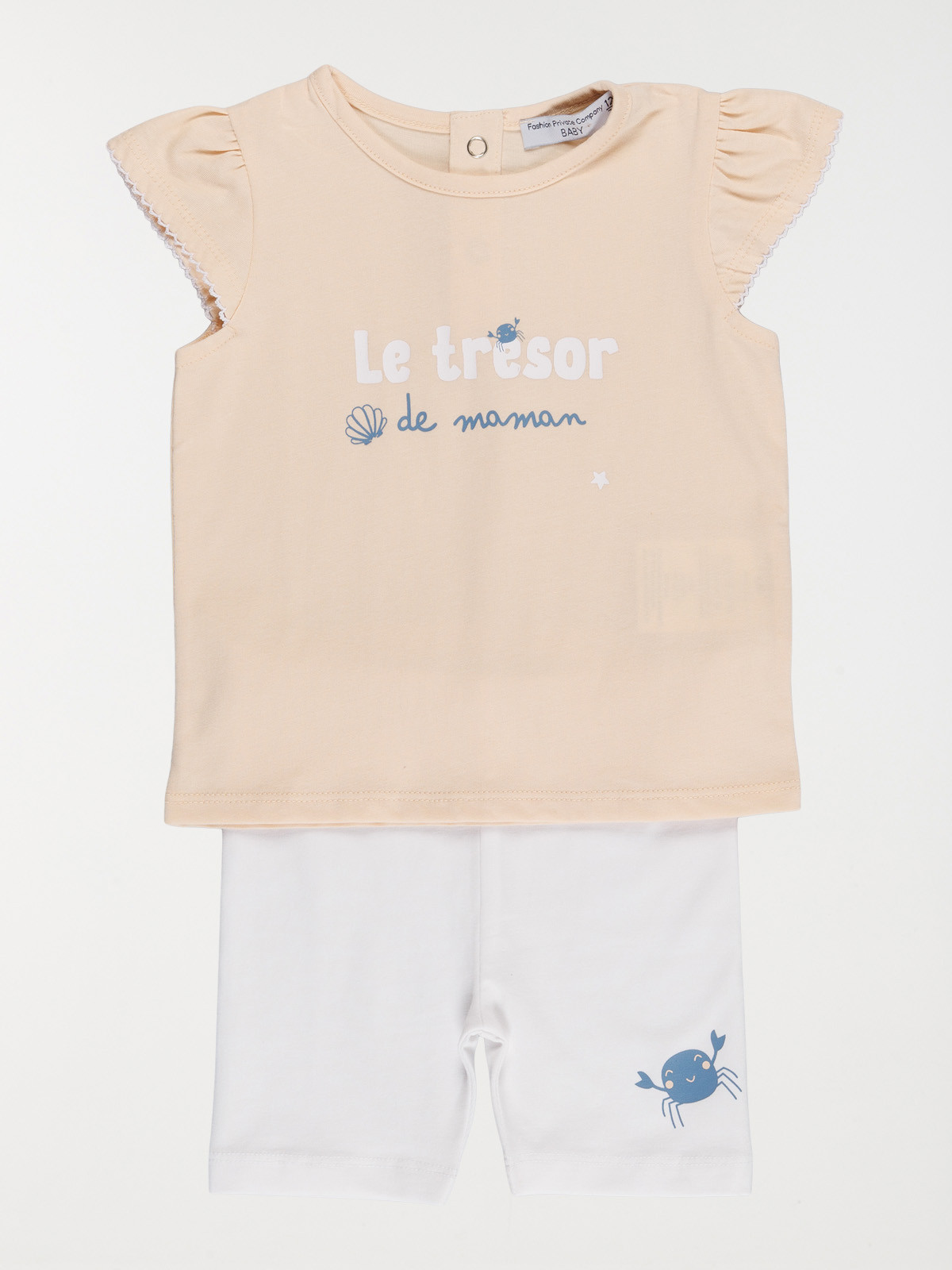 Ensemble fille t-shirt/cycliste (3-36M)