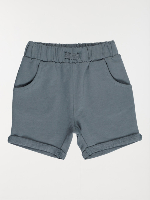 Bermuda bleu ardoise garçon (3-36M)