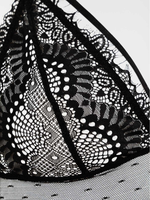 Nuisette et string noir femme (S-XXL)
