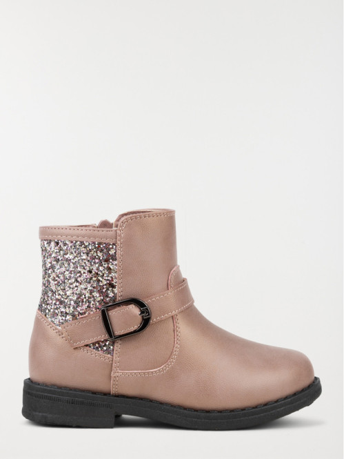 Bottines roses pailletées fille (31-35)
