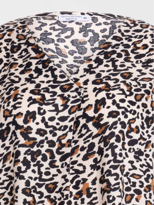 Top imprimé léopard grande taille femme Top imprimé léopard grande taille femme