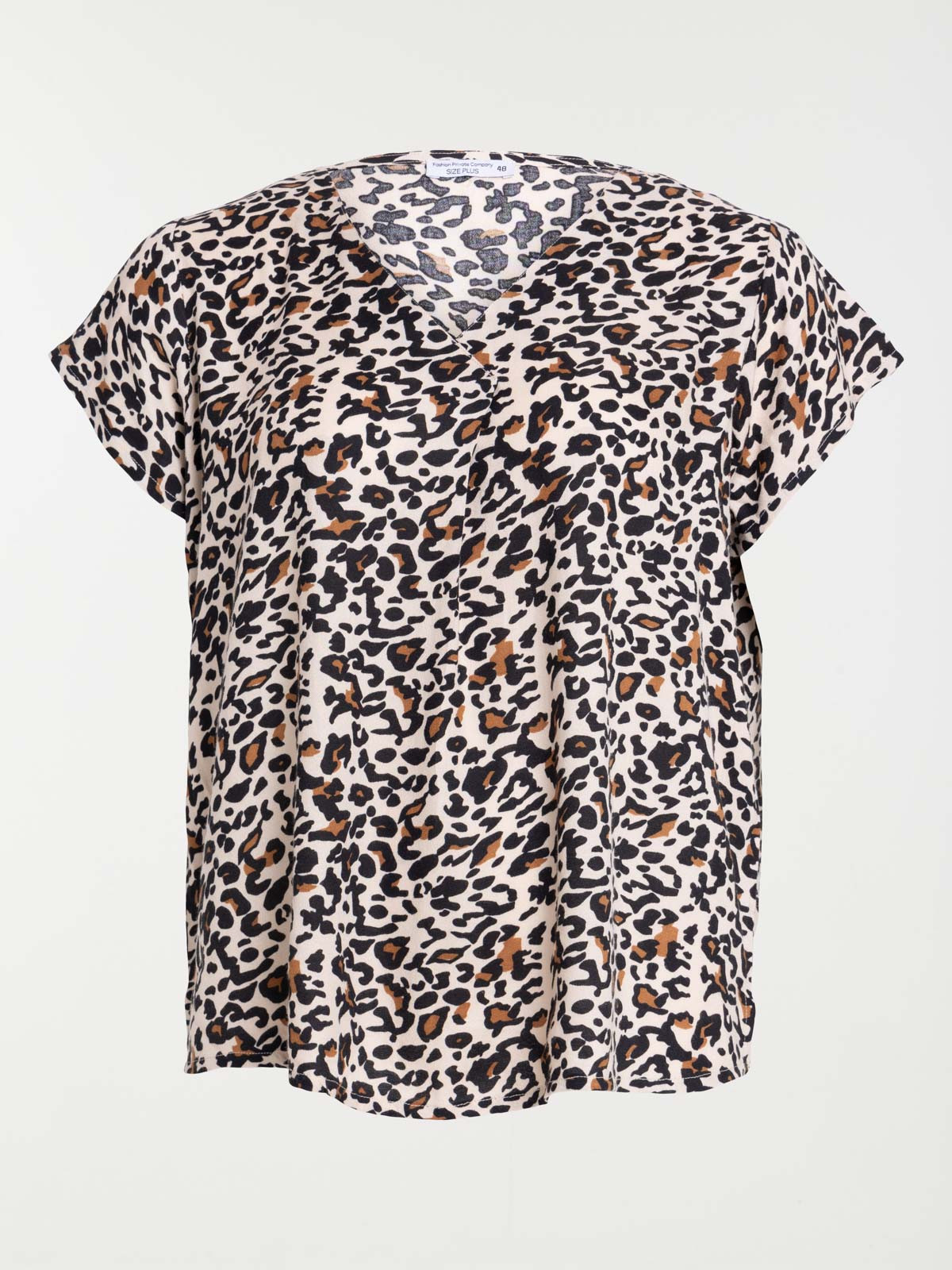 Top imprimé léopard grande taille femme