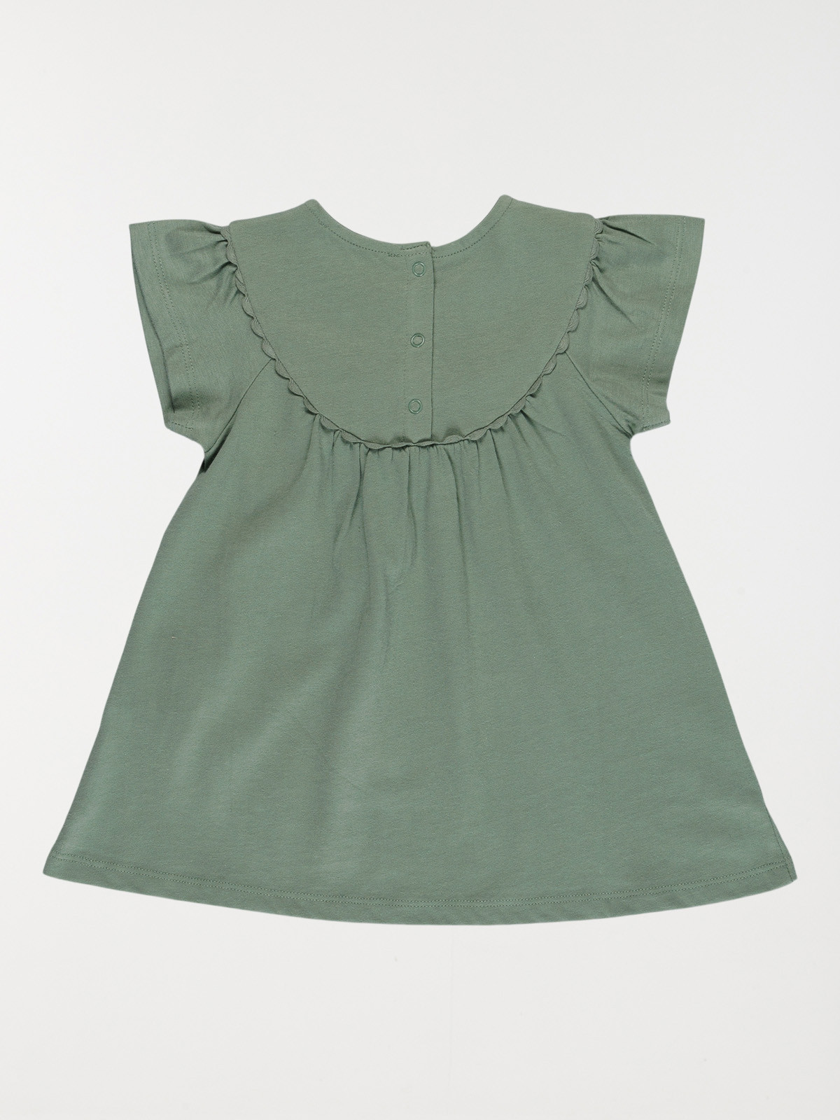 Robe brodée tilleul grisé fille (3-36M)