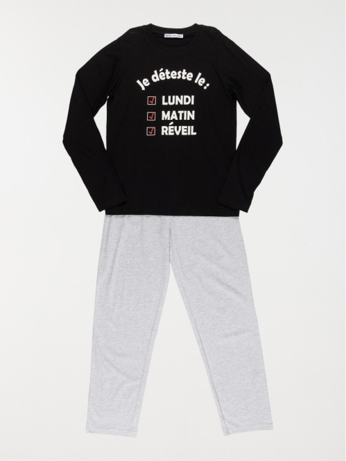Pyjama message garçon (XXS-M) 