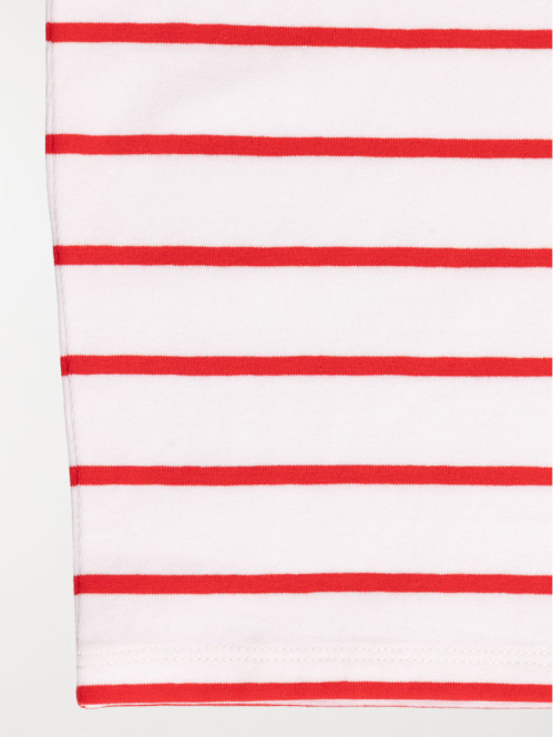 T-shirt court rayé fille...