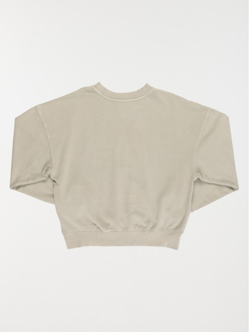 Sweat uni col rond fille...