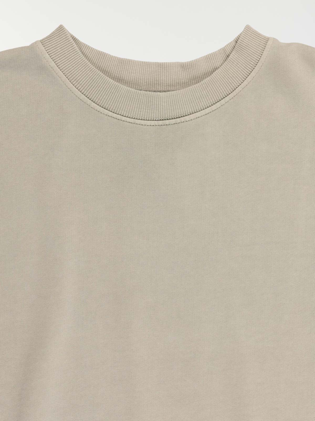 Sweat uni col rond fille (XXS-M)