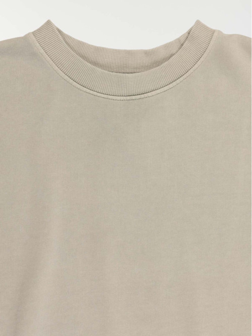 Sweat uni col rond fille...