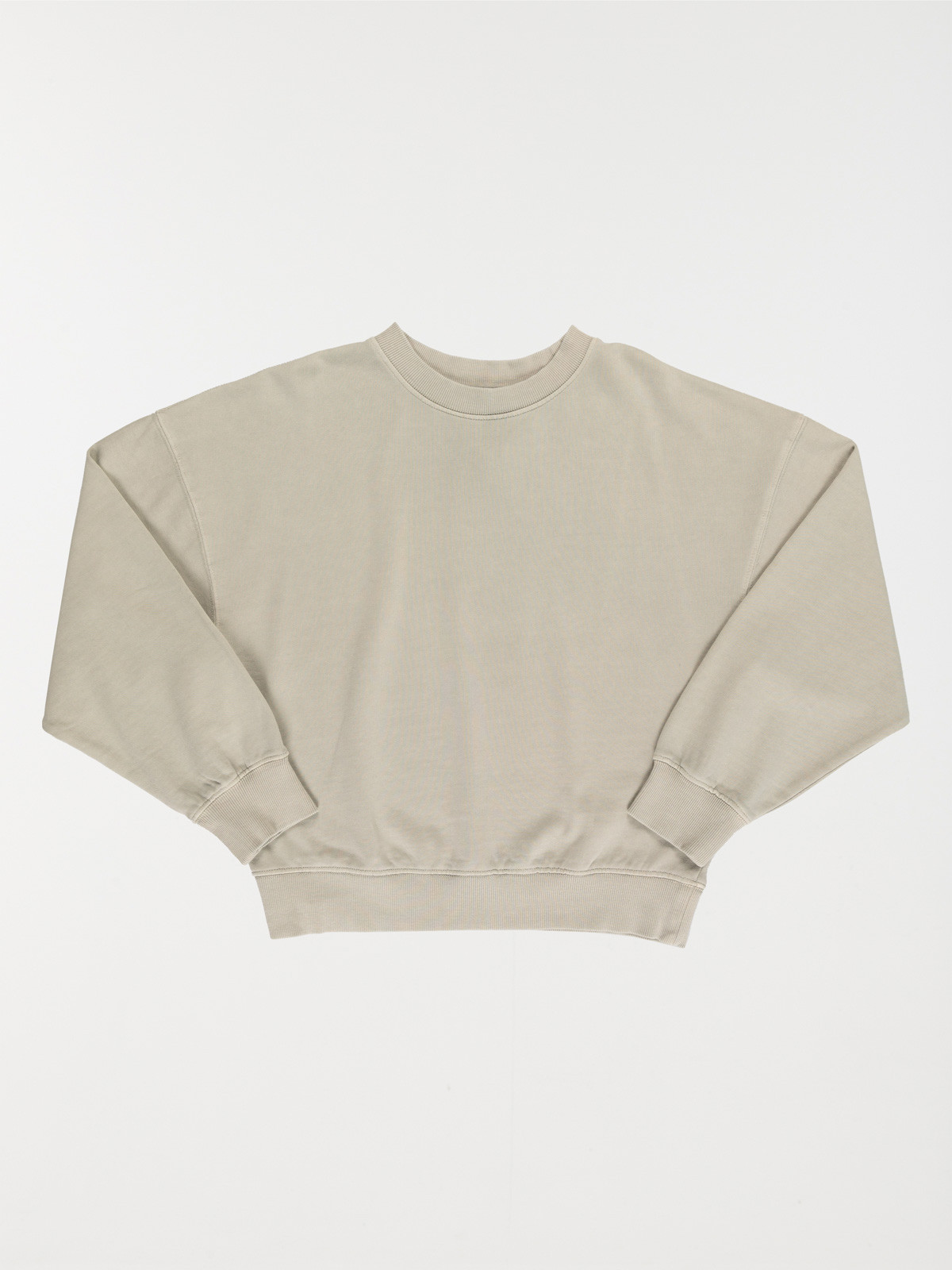 Sweat uni col rond fille (XXS-M)