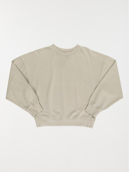 Sweat uni col rond fille (XXS-M)