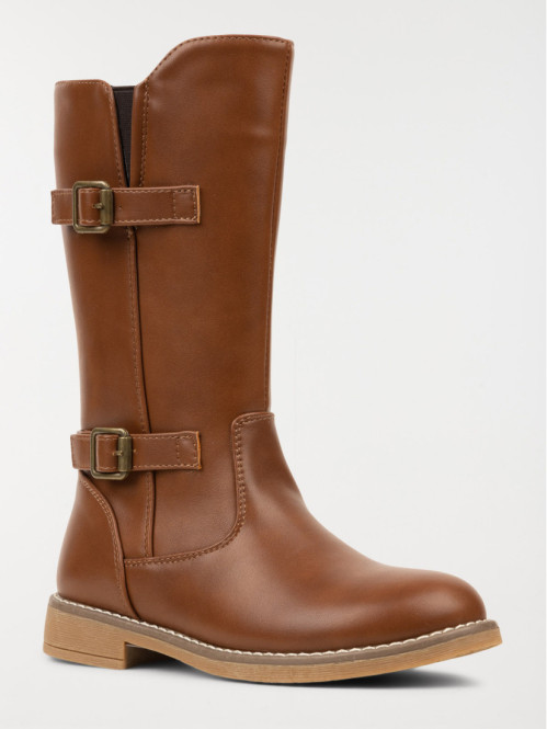 Bottes marrons brides fille (31-39)