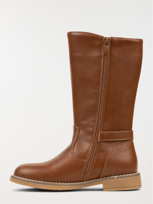 Bottes marrons brides fille (31-39)