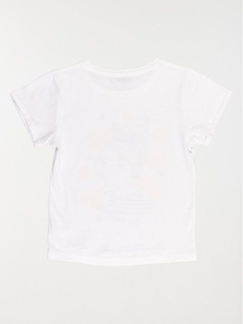 Tee-shirt blanc motif fille (3-12A) Tee-shirt blanc motif fille (3-12A)