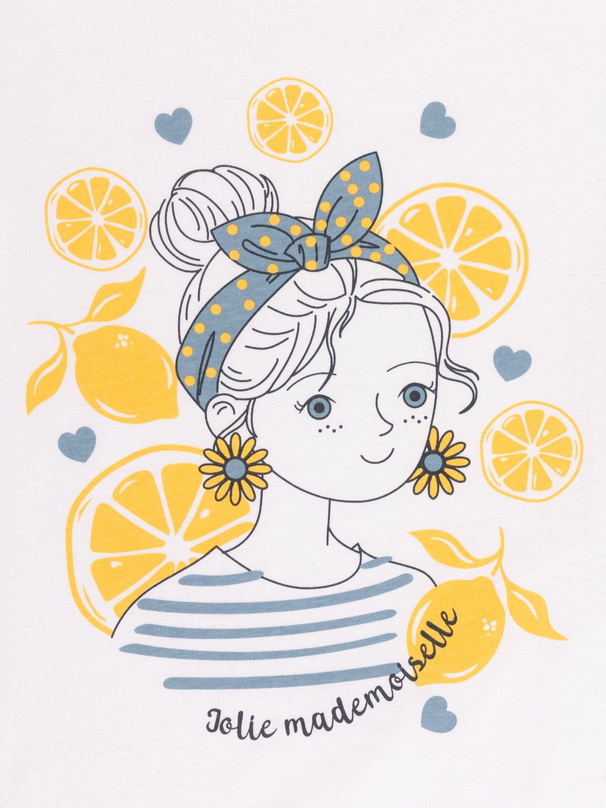 Tee-shirt blanc motif fille (3-12A) Tee-shirt blanc motif fille (3-12A)