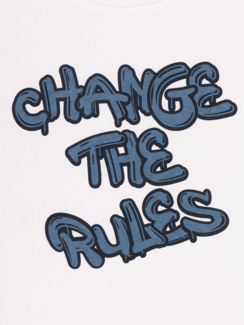 Tee-shirt blanc message...