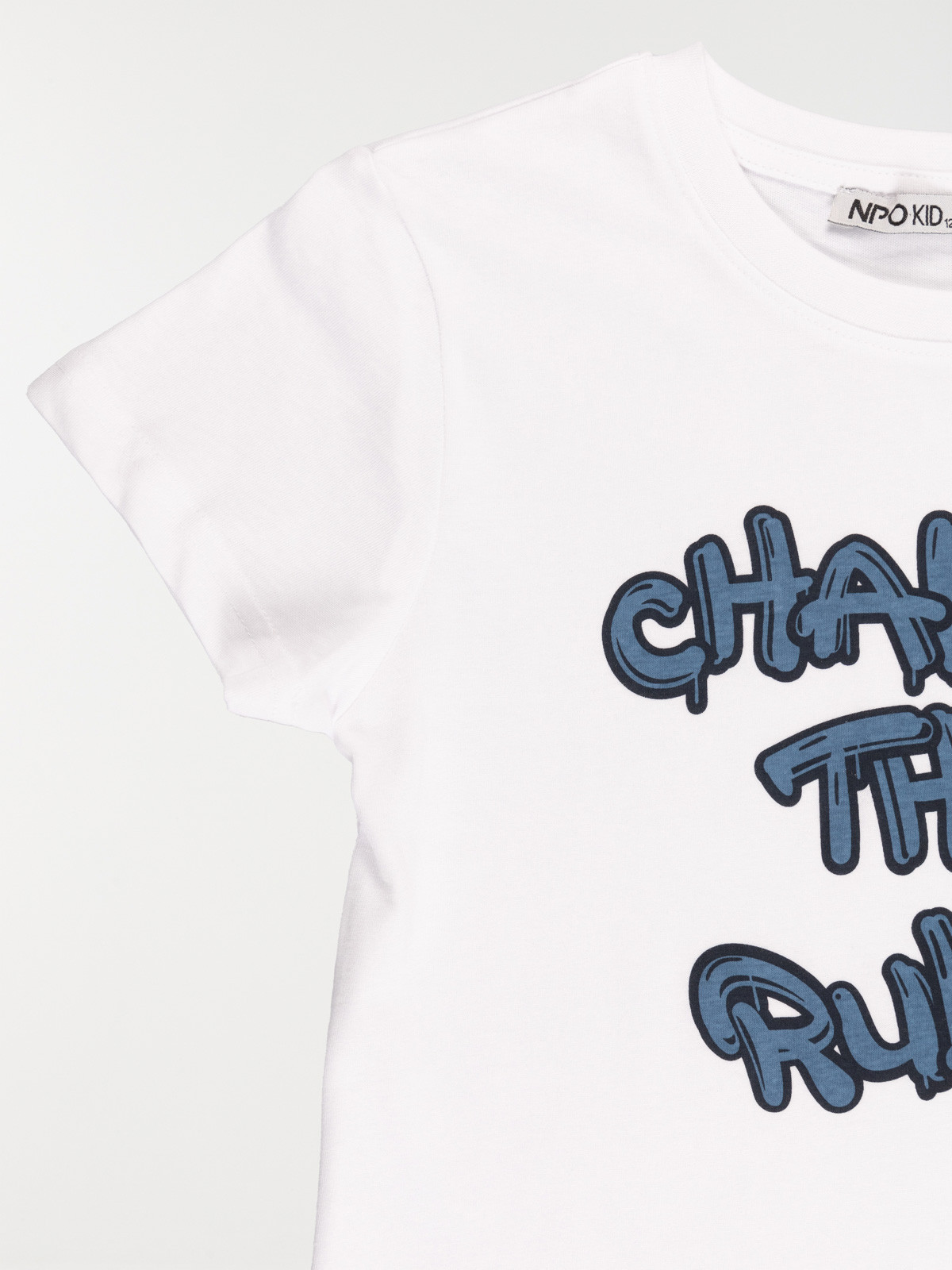 Tee-shirt blanc message garçon (3-12A)