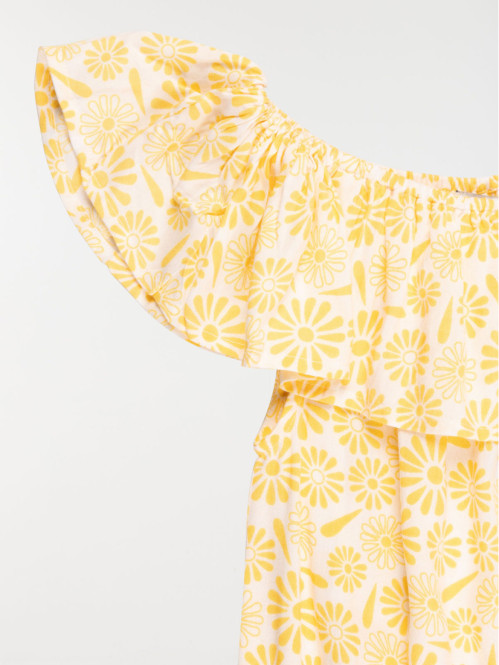 Combipantalon fleuri fille...