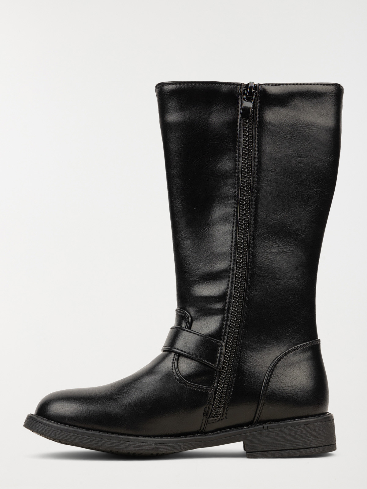 Bottes noires zip doré fille (31-39)
