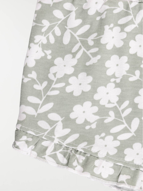 Short basique motif fleuri...
