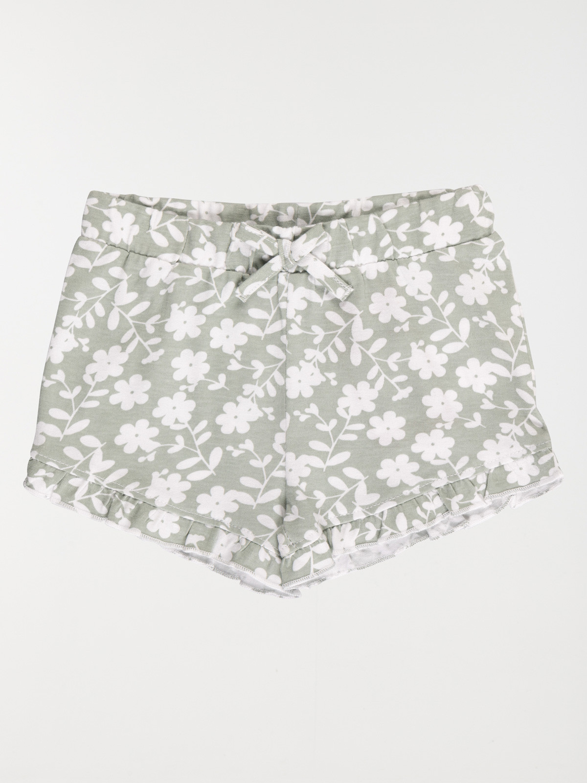 Short basique motif fleuri fille (3-36M)