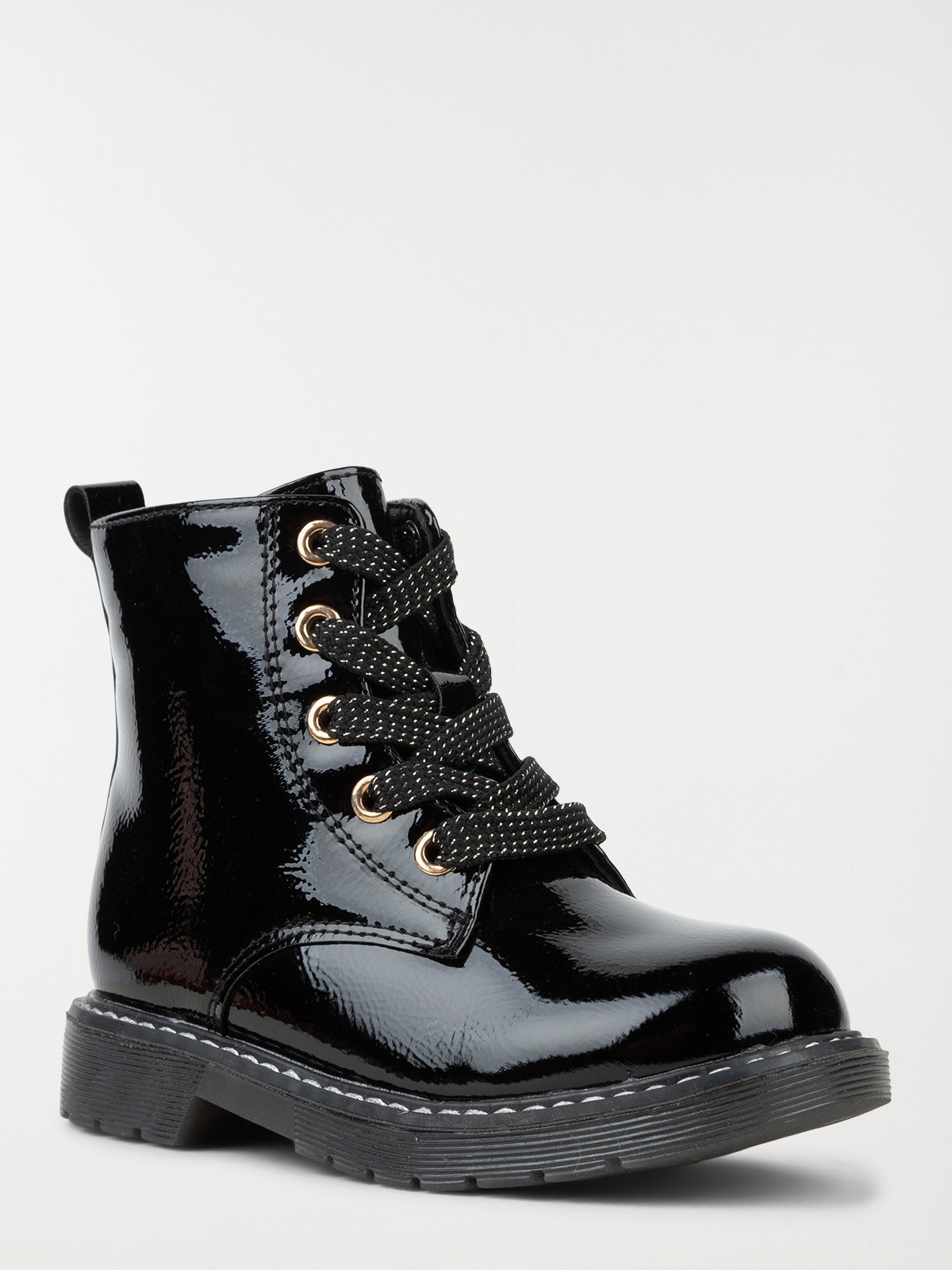 Bottine vernie noire lacet fille (24-30)
