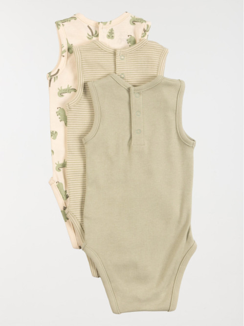 Lot de 3 bodies marcels...
