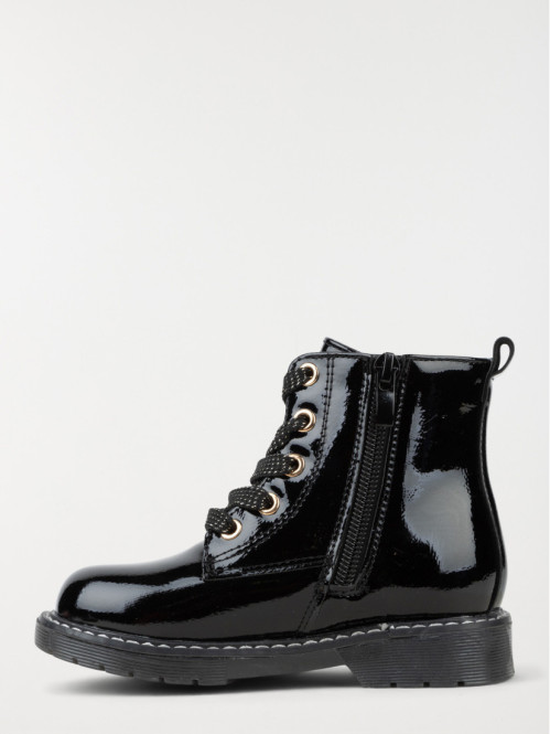 Bottine vernie noire lacet...