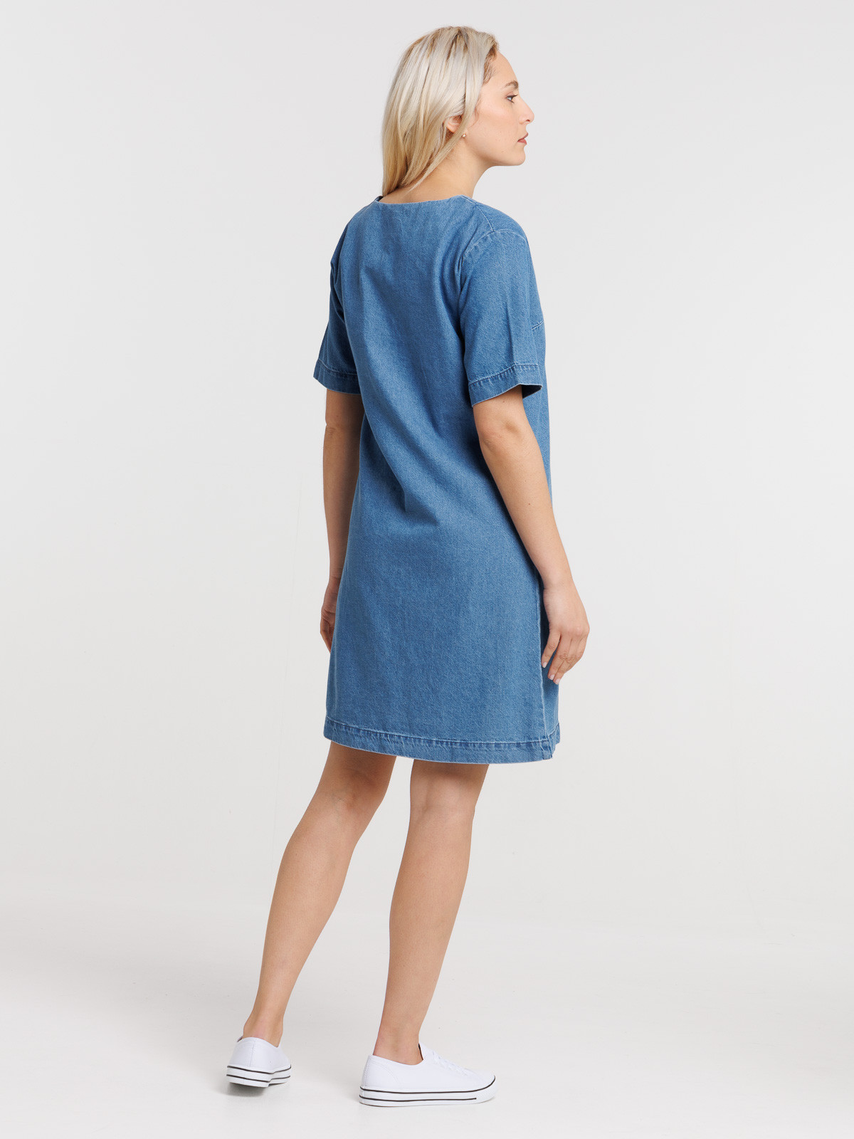 Robe denim stone coton femme