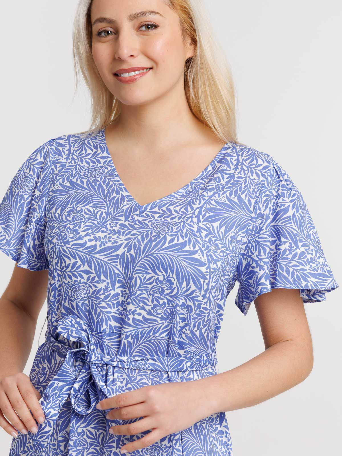 Robe fleurie bleu lavande femme Robe fleurie bleu lavande femme