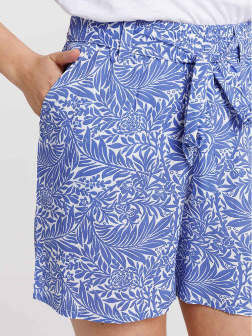 Short fleuri bleu lavande...