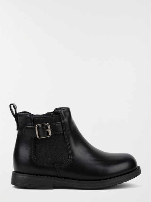 Bottine noire bride fille (24-30)