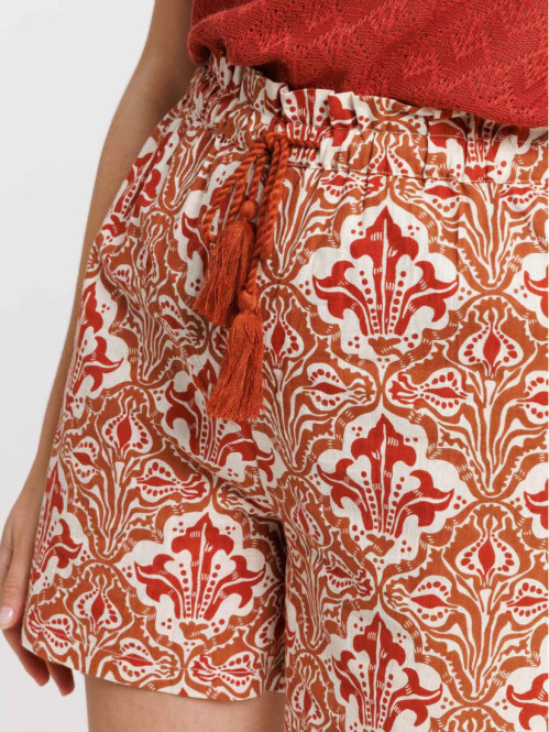 Short imprimé liens pompons...