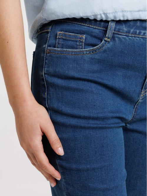 Pantacourt en jean stone femme