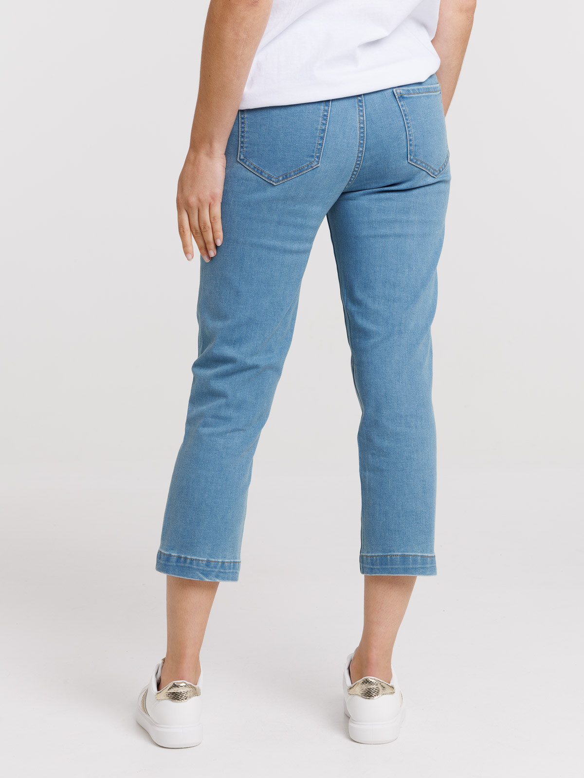 Pantacourt en jean bleached femme Pantacourt en jean bleached femme