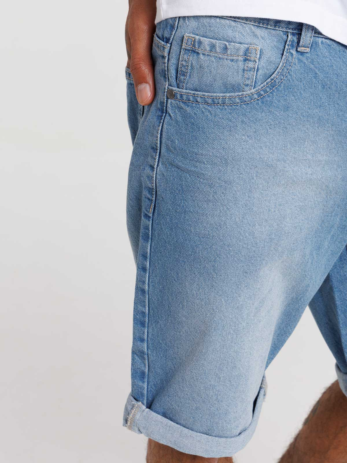 Short en jean bleached homme