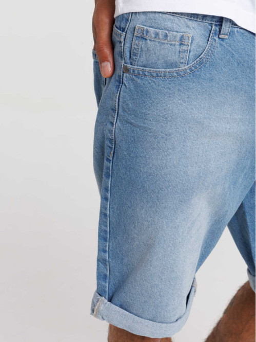 Short en jean bleached homme