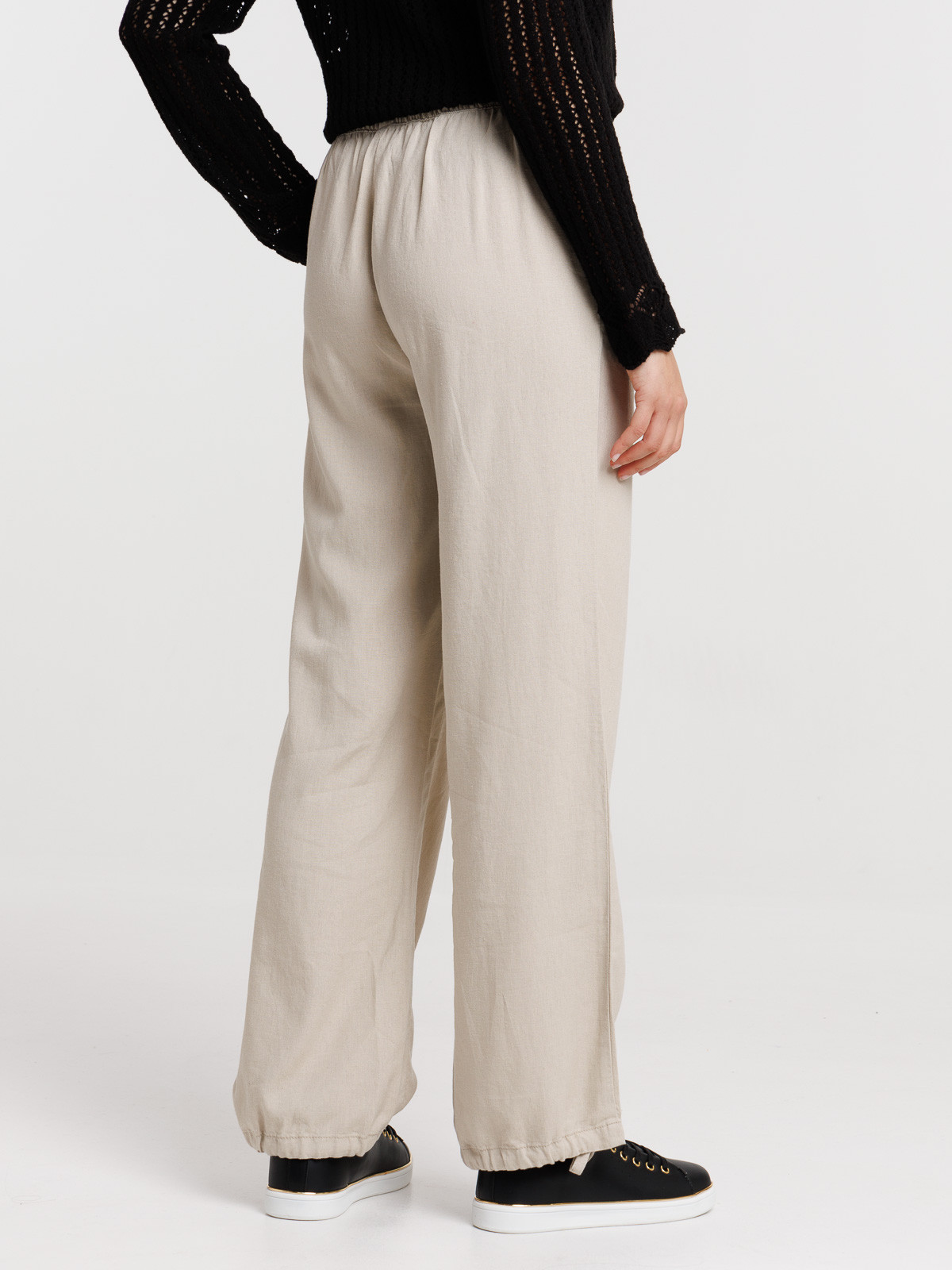 Pantalon coloris lin femme