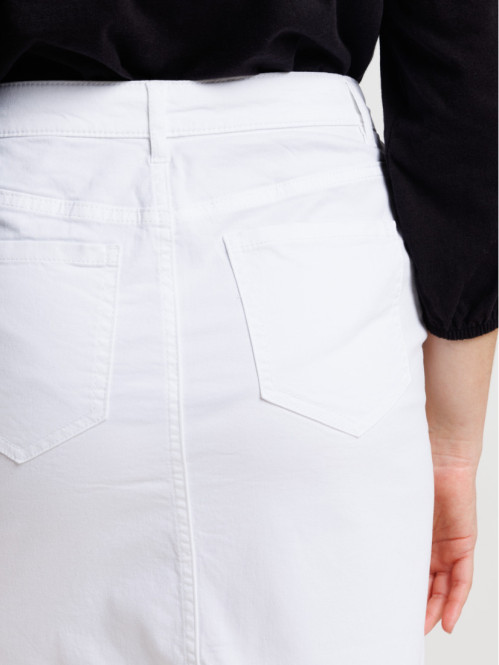 Jupe droite blanche femme