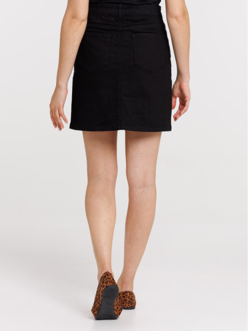Jupe en jean noire femme